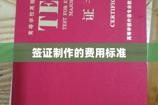 伊金霍洛旗签证制作的费用标准